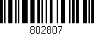 Código de barras (EAN, GTIN, SKU, ISBN): '802807'
