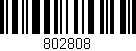 Código de barras (EAN, GTIN, SKU, ISBN): '802808'