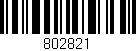 Código de barras (EAN, GTIN, SKU, ISBN): '802821'