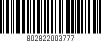 Código de barras (EAN, GTIN, SKU, ISBN): '802822003777'