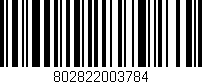 Código de barras (EAN, GTIN, SKU, ISBN): '802822003784'
