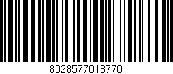 Código de barras (EAN, GTIN, SKU, ISBN): '8028577018770'