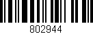 Código de barras (EAN, GTIN, SKU, ISBN): '802944'