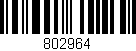 Código de barras (EAN, GTIN, SKU, ISBN): '802964'