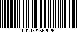 Código de barras (EAN, GTIN, SKU, ISBN): '8029722562926'