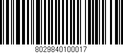 Código de barras (EAN, GTIN, SKU, ISBN): '8029840100017'