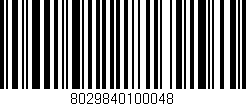 Código de barras (EAN, GTIN, SKU, ISBN): '8029840100048'
