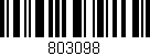 Código de barras (EAN, GTIN, SKU, ISBN): '803098'