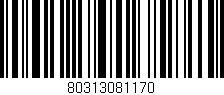 Código de barras (EAN, GTIN, SKU, ISBN): '80313081170'