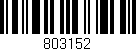 Código de barras (EAN, GTIN, SKU, ISBN): '803152'