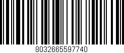 Código de barras (EAN, GTIN, SKU, ISBN): '8032665597740'