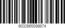 Código de barras (EAN, GTIN, SKU, ISBN): '8032665599874'