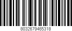 Código de barras (EAN, GTIN, SKU, ISBN): '8032679465318'