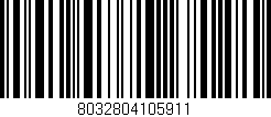 Código de barras (EAN, GTIN, SKU, ISBN): '8032804105911'