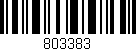 Código de barras (EAN, GTIN, SKU, ISBN): '803383'