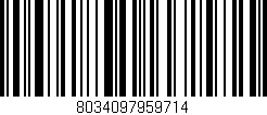 Código de barras (EAN, GTIN, SKU, ISBN): '8034097959714'