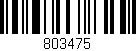 Código de barras (EAN, GTIN, SKU, ISBN): '803475'