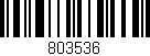 Código de barras (EAN, GTIN, SKU, ISBN): '803536'