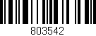 Código de barras (EAN, GTIN, SKU, ISBN): '803542'