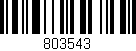 Código de barras (EAN, GTIN, SKU, ISBN): '803543'