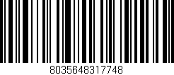 Código de barras (EAN, GTIN, SKU, ISBN): '8035648317748'
