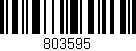 Código de barras (EAN, GTIN, SKU, ISBN): '803595'