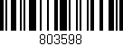 Código de barras (EAN, GTIN, SKU, ISBN): '803598'