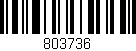 Código de barras (EAN, GTIN, SKU, ISBN): '803736'