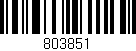 Código de barras (EAN, GTIN, SKU, ISBN): '803851'