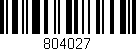 Código de barras (EAN, GTIN, SKU, ISBN): '804027'