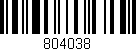 Código de barras (EAN, GTIN, SKU, ISBN): '804038'