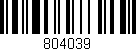 Código de barras (EAN, GTIN, SKU, ISBN): '804039'
