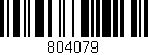 Código de barras (EAN, GTIN, SKU, ISBN): '804079'