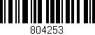 Código de barras (EAN, GTIN, SKU, ISBN): '804253'
