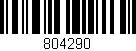 Código de barras (EAN, GTIN, SKU, ISBN): '804290'