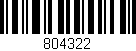 Código de barras (EAN, GTIN, SKU, ISBN): '804322'