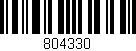 Código de barras (EAN, GTIN, SKU, ISBN): '804330'
