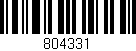 Código de barras (EAN, GTIN, SKU, ISBN): '804331'