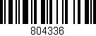 Código de barras (EAN, GTIN, SKU, ISBN): '804336'