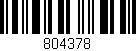 Código de barras (EAN, GTIN, SKU, ISBN): '804378'