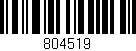 Código de barras (EAN, GTIN, SKU, ISBN): '804519'