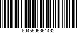Código de barras (EAN, GTIN, SKU, ISBN): '8045505361432'