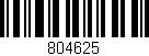 Código de barras (EAN, GTIN, SKU, ISBN): '804625'