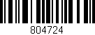 Código de barras (EAN, GTIN, SKU, ISBN): '804724'