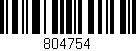 Código de barras (EAN, GTIN, SKU, ISBN): '804754'