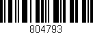 Código de barras (EAN, GTIN, SKU, ISBN): '804793'