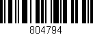 Código de barras (EAN, GTIN, SKU, ISBN): '804794'