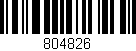 Código de barras (EAN, GTIN, SKU, ISBN): '804826'