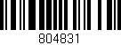 Código de barras (EAN, GTIN, SKU, ISBN): '804831'