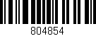 Código de barras (EAN, GTIN, SKU, ISBN): '804854'